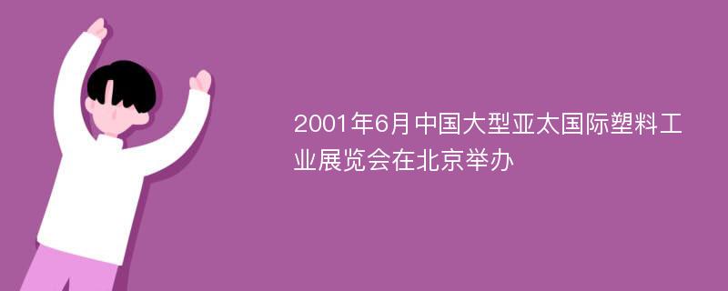 2001年6月中国大型亚太国际塑料工业展览会在北京举办